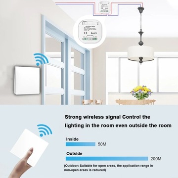 240 В 433 МГц беспроводной переключатель 2 ПК.
