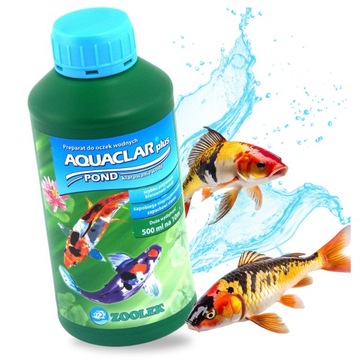 PREPARAT DO OCZKO WODNE klaruje mętną wodę ZOOLEK AQUACLAR POND 500ML