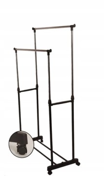 ВЕШАЛКА ДЛЯ ОДЕЖДЫ КУРТКИ ОБУВИ ПОЛКА НА КОЛЕСАХ С ПОЛКОЙ ДЛЯ ДВОЙНОЙ ОБУВИ