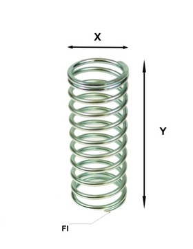 ПРУЖИНА НАЖИМНАЯ 12х2х30мм ОЦИНКОВАННАЯ