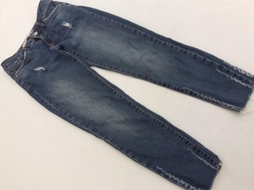 DENIM CO jeansowe SPODNIE RURKI wygodne DZIURY modne _ 36