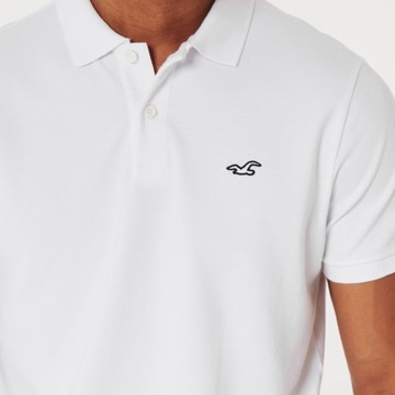 MĘSKA BIAŁA WHITE KOSZULKA POLO HOLLISTER CALI XL