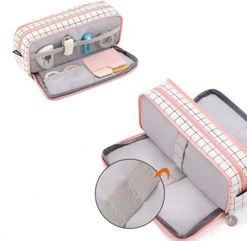 Большой и вместительный школьный пенал с отделениями.