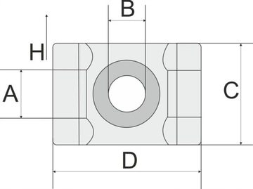 ПРОВОДЯЩАЯ ОПОРА ДЛЯ ЛЕНТ 8,0ММ, 100 ШТ.