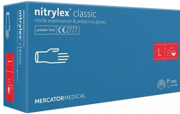 RĘKAWICZKI Nitrylowe Jednorazowe L 100 szt.