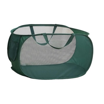 Складная сетчатая корзина для грязной одежды, складная корзина для белья, зеленые игрушки