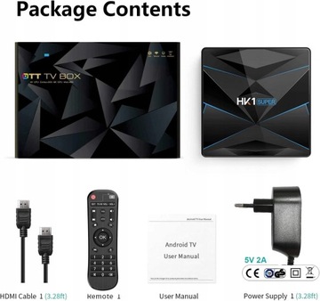 ТВ-приставка Android 11.0 Smart TV Box HK1 Super 4 ГБ 64 ГБ