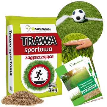 TRAWA SPORTOWA 3KG BOISKOWA SAMOZAGĘSZCZAJACA ODPORNA NA DEPTANIE 120m2