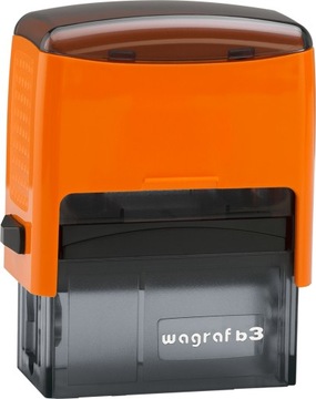 Pieczątka automatyczna firmowa Wagraf B3S pomarańczowa