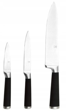 MASTERPRO ZESTAW 3 NOŻY 20cm 12.5cm 8.75cm
