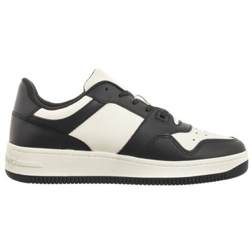 Buty Sneakersy Męskie Tommy Hilfiger Basket Leather Black Czarne