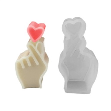 3D forma na świeczkę Mini serce gest silikono