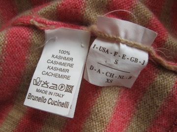 BRUNELLO CUCINELLI sweter 100% CASHMERE (jak NOWY)