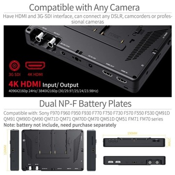 Монитор Feelworld LUT7S 3G-SDI с диагональю 7 дюймов