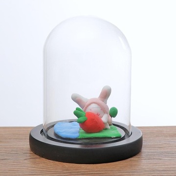 Flower Cake LED Light Dome Cloche Jar Display