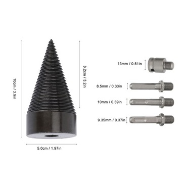 ШНЕК ДЛЯ РАСКОЛЕНИЯ ДРЕВЕСИНЫ 50 ММ, КОНУСНАЯ ДРЕЛЬ