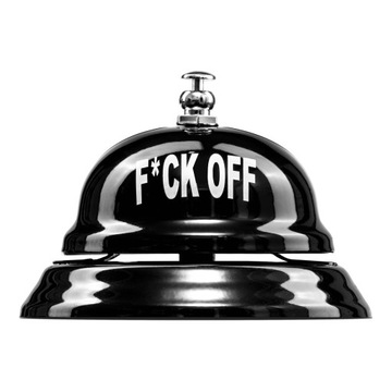 BIURKOWY DZWONEK F*CK OFF Elegancki Stylowy