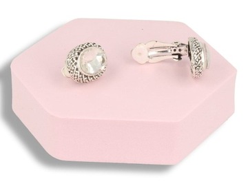 Серебристые зеркальные клипсы для ушей