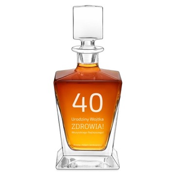 Karafka do Whisky z Grawerem Szklana Prezent na Urodziny Facet Tata Chłopak
