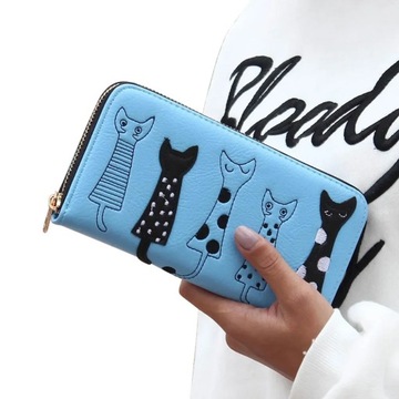 Luxury High Quality Wallet Women Cat Cartoon Wallet Creative Female Card