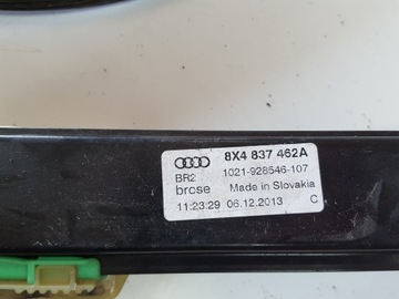 AUDI A1 8X 10-14R ZVEDÁK OKNO PRAVÝ PŘEDNÍ 5D SPORTBACK
