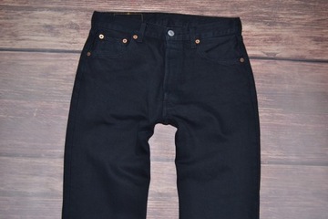 LEVIS 501 LEGENDARY STRAIGHT BLACK SPODNIE JEANS MEN 30/30