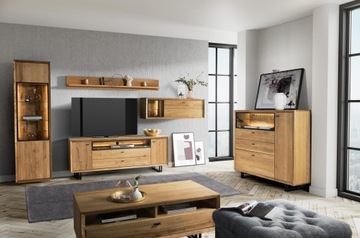 Stylowa Witryna Nowoczesna Drzwi Prawe Dąb