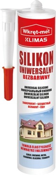 Silikon uniwersalny bezbarwny 310 ml Klimas Wkręt-Met