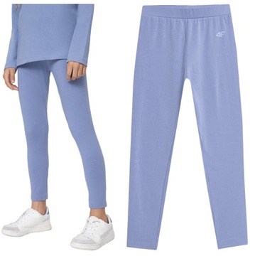 LEGGINSY spodnie DZIECIĘCE 4F JUNIOR TTIGF038 134
