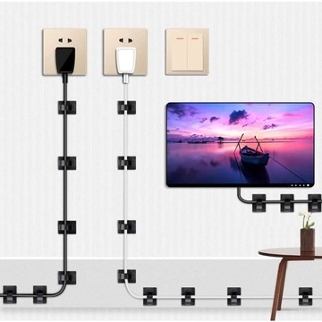 50 самоклеящихся держателей CLIPS ORGANIZER для кабелей Кабели 3M Alogy [50 шт.]