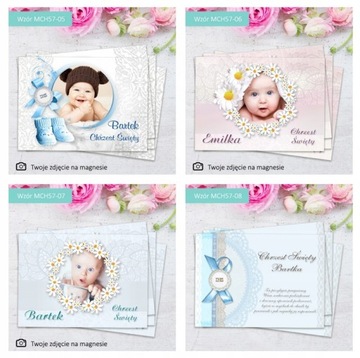 25 магнитов - Крестильная благодарность с фото