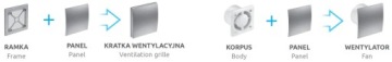 AWENTA RW125 System+ FI125 РАМКА ПАНЕЛИ, БЕЛАЯ