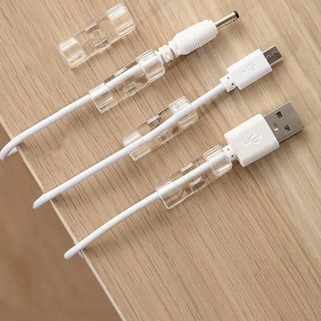 10x КАБЕЛЬНЫЙ ОРГАНИЗАТОР ЗАЖИМ-ДЕРЖАТЕЛЬ САМОКЛЕЯЩИЙСЯ КРЮЧОК