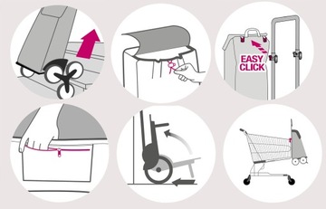 Итальянская покупательская тележка Tris Gimi 6 КОЛЕСА