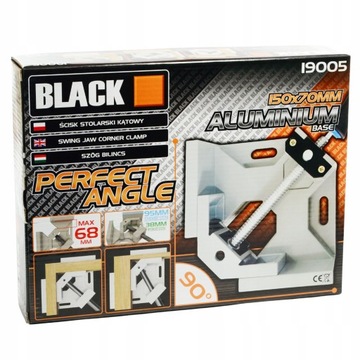 СТОЛЯРНЫЕ УГЛОВЫЕ ЗАЖИМЫ УГЛОВЫЕ ТИСКИ РУЧКА ЗАЖИМ 150x70 ЧЕРНЫЙ