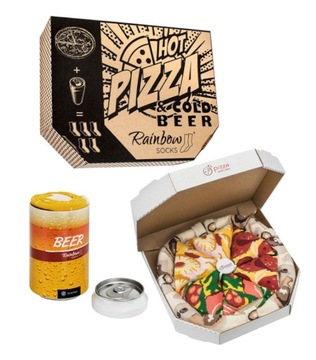5 x ŚMIESZNE SKARPETKI PIZZA & PIWO PREZENT 36-40