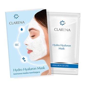 CLARENA Hyaluron Mask Kremowa maska nawilżająca