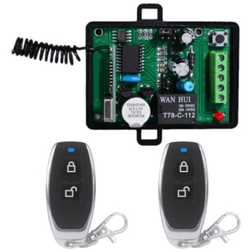 Радио 1-канальное, пульт дистанционного управления 433MHz 12/24V DC + 2 пульта, 2 канала