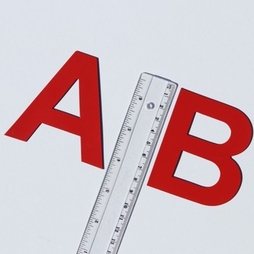 8 cm Litery Magnetyczne, WIELKI czerwony alfabet
