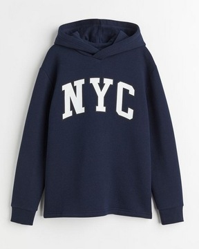 H&M bluza z kapturem dla chłopca NYC 12-14 l 158/164 U387