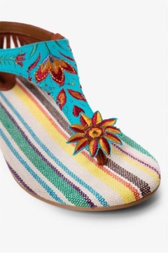 DESIGUAL sandały paskie kolorowe boho 36 RB13