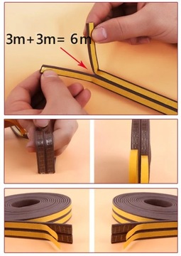 Периферийный поролоновый уплотнитель типа Е для дверей с двойным уплотнением.