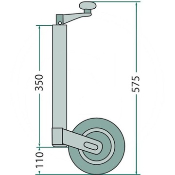 ПОДДЕРЖИВАЮЩЕЕ КОЛЕСО С РУЧКОЙ 200 кг ПОДДЕРЖИВАЮЩИЙ МАНЕВР ДЛЯ ЗАЖИМОВ ПРИЦЕПА