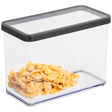 ROTHO POJEMNIK NA ŻYWNOŚĆ ARTYKUŁY SYPKIE ORGANIZER 2,1L GRAFIT LOFT