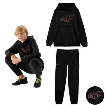 KOMPLET CHŁOPIĘCY DRESOWY 4F BLUZA SPODNIE DRES