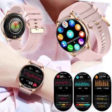 SMARTWATCH ЖЕНСКИЕ AMOLED ЧАСЫ РАЗГОВОРИВАЮТ СПОРТИВНЫЕ ИЗМЕРЕНИЯ ЧСС PL SMART WATCH