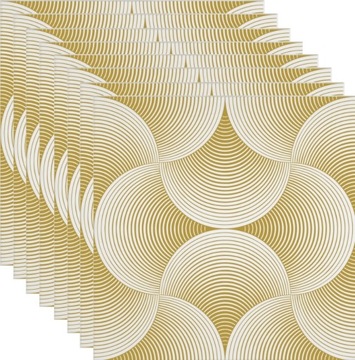 MAGICZNE PANELE ŚCIENNE KASETONY SHELLS ZŁOTE 2m2