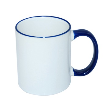 Kubek 330ml z Granatowym Uszkiem Sublimacja