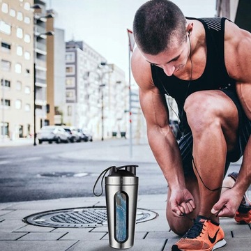 SHAKER 700ml BIDON BIAŁKO SZEJKER DO ODŻYWEK Nowy