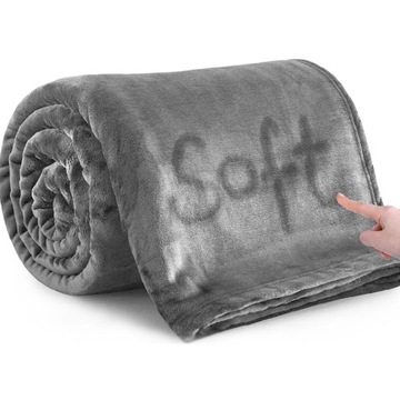 KOC MIKROFIBRA 160x200 NARZUTA na ŁÓŻKO PLED SOFT